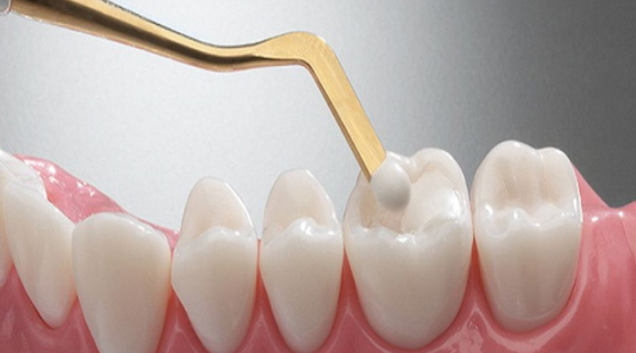 Happy person with braces